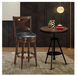 Swivel Stool 24'' Counter Height X-Back Upholstered Dining Chair Kitchen