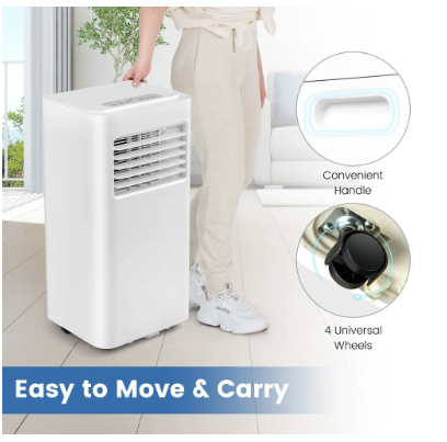 10000 BTU Portable Air Conditioner with Sleep Mode - White