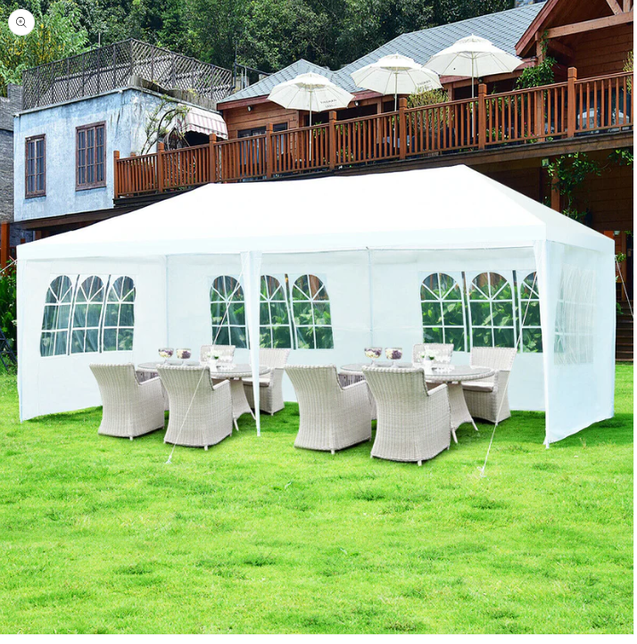 10 x 20 Feet Outdoor Party Wedding Canopy Tent with Removable Walls, customer return