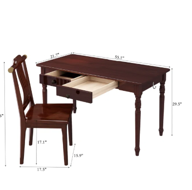 Ceryss Rectangle Solid Wood Writing Desk Home Office Computer Desk (Scratch and Dent)