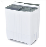 Twin Tub Portable Washing Machine with Timer Control and Drain Pump for Apartment