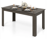 63 Inch Rectangular Modern Dining Kitchen Table-Gray  (Fully Assembled)