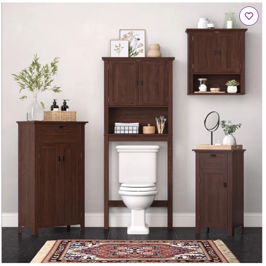 Two-Door Bathroom Wall Mount Storage Medicine Cabinet (1 Box, Unassembled)