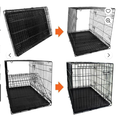 42 Inch Life Double-Door Metal Wire Dog Crate (1 Box)