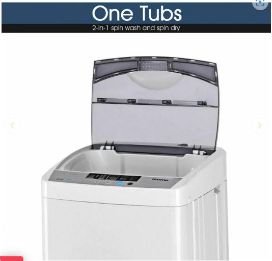 Full-Automatic Washing Machine Portable Compact 1.34 Cu.ft Laundry Washer Spin with Drain Pump, 10 programs 8 Water Level Selections with LED Display 12 Lbs Capacity