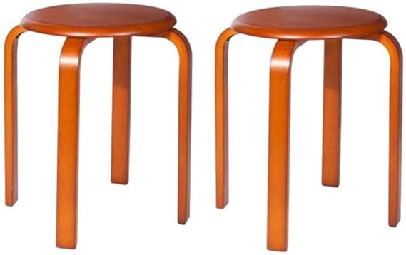 4 piece set,  Round Stool Simple Solid Wood Dining Stool H/18in/ d/12 1/2in
