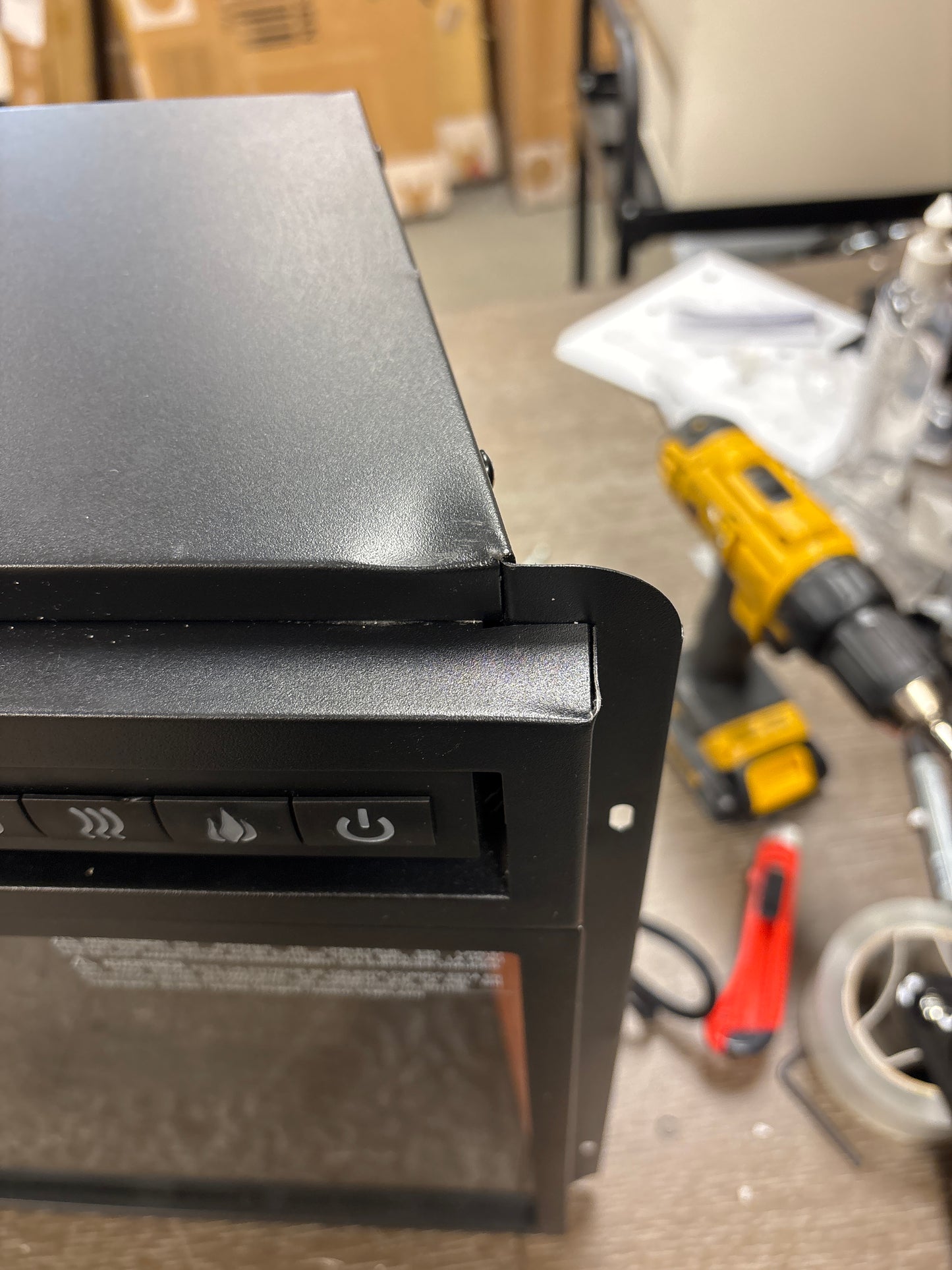 Scratch & Dent, No Box, 26 Inch Electric Fireplace Insert 4777 BTU Recessed Freestanding Fireplace w/ Remote