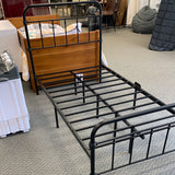 The Christopher Industrial Twin Bed, metal, black, assembled in store