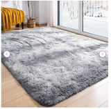 6' x 9'. Rectangle Antonije Machine Made Shag Polyester Area Rug in Grey