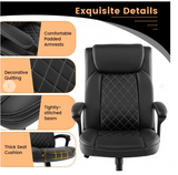 High Back Ergonomic Executive Chair with Thick Headrest Cushion-Black