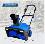 End of season SPECIAL, 20" Electric Snow Thrower Powerful Garden 120V 15A W/ 180° Rotatable Chute Blue