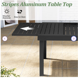 Indoor/Outdoor, Extendable Powder-coated Aluminum Dining Table -  Small Dent