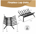 18 inch Fireplace Log Grate Heavy Duty Steel Firewood Burning Rack Holder