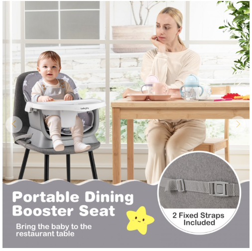 16-in-1 Convertible Baby High Chair for Babies and Toddlers