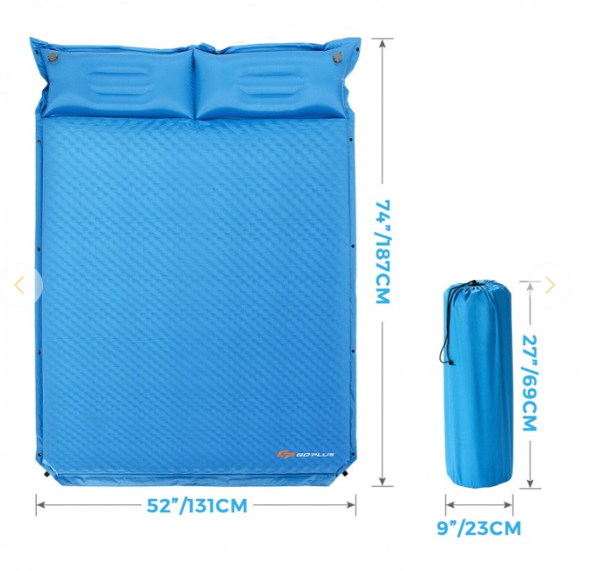 Self-Inflating Camping Outdoor Sleeping Mat with Pillows Bag