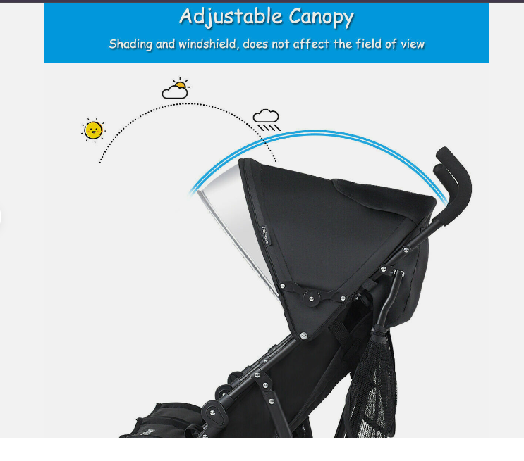 Foldable Twin Baby Double Stroller Ultralight Umbrella Kids Stroller