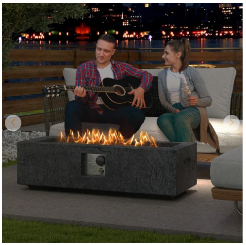 SPECIAL - 42.5 Inch 50000 BTU Fire Pit Table Set with Stainless Steel Burner