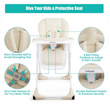 3-In-1 Convertible Baby High Chair for Toddlers-Beige