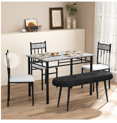47 Inch Upholstered Entryway Bench with Heavy-duty Metal Frame