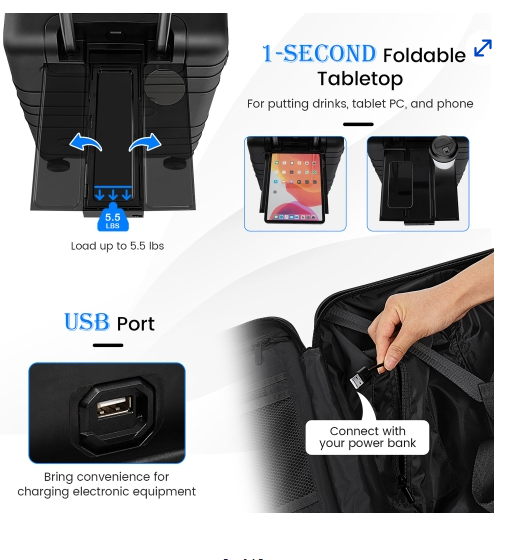 20 Inch Carry-on Luggage PC Hardside Suitcase TSA Lock with Front Pocket and USB Port