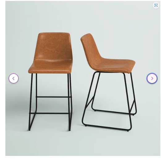 Liekele Commercial Grade LeatherSoft Upholstered Bar & Counter Stools (Set of 2)