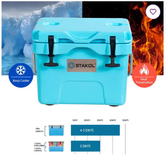 16 Quart Cooler Portable Ice Chest Leak-Proof  (Customer Return)