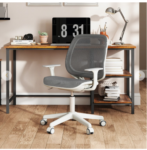 Swivel Mesh Children Computer Chair with Adjustable Height-Grey (Assembled)