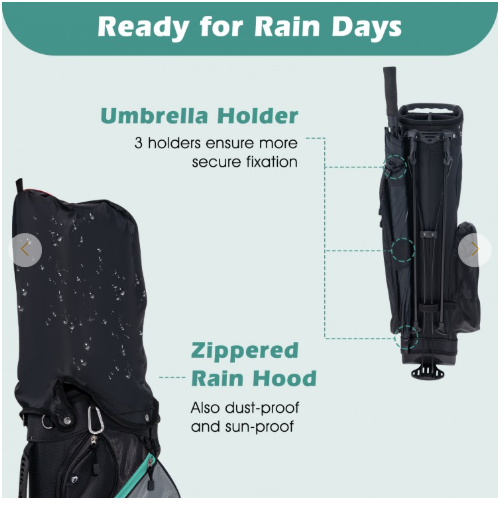 Women's Complete Ultimate Golf Club Set, Right Hand with Rain Hood-Turquois