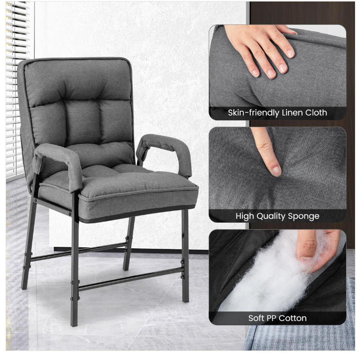 Modern Accent Chair with Ottoman