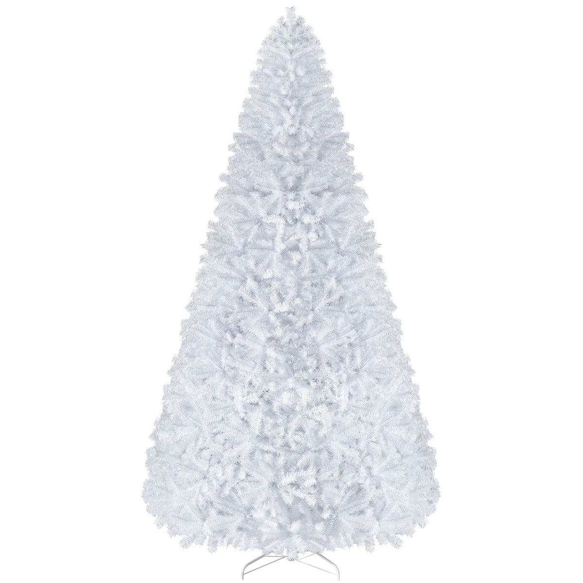 9' Hinged Artificial Christmas Tree with Metal Stand-9 ft