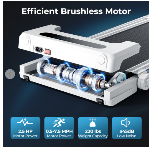 3-in-1 Foldable Treadmill with Removable Desk Workstation and Remote Control (Max 220lbs)