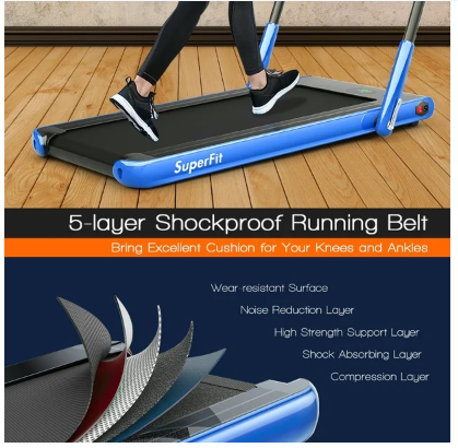 CLEARANCE SPECIAL-Folding Under Desk Treadmill-Blue(Max265 LBS)-Shipping Damage