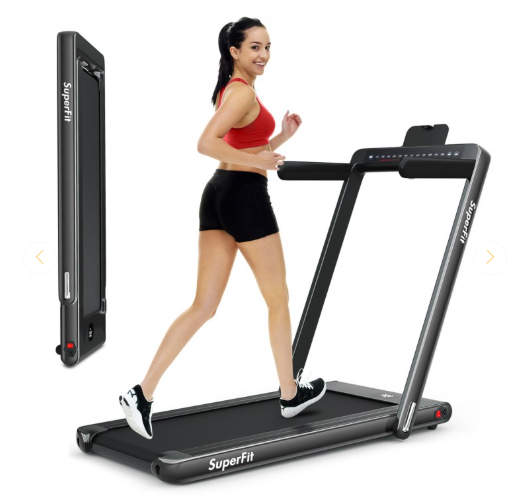 SPECIAL 2.25 HP 2-in-1 Folding Walking Pad Treadmill with App Control (MAX 265lbs) (Shipping Damage)