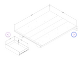 Queen Storage Platform Bed - Unassembled