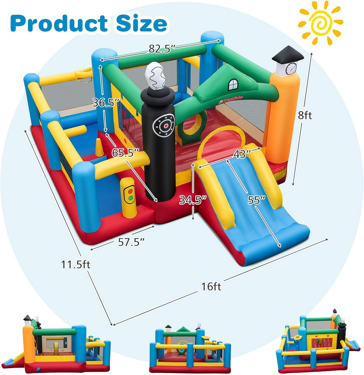 Inflatable Bounce House, with blower included, customer return, very clean, please see desc