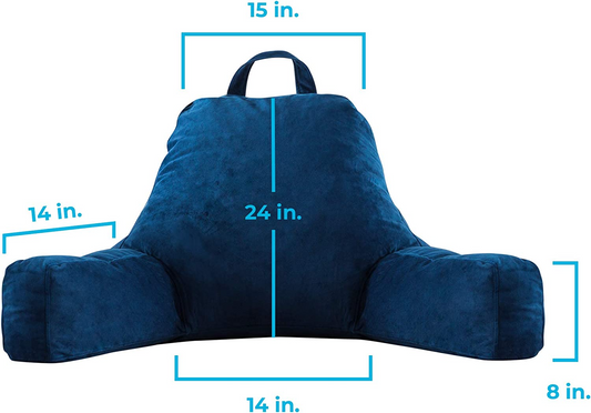 Linenspa Reading Pillow - Large Design for Adults - Shredded Memory Foam Blend Fill