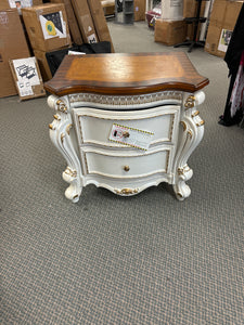 Victorian Style Nightstand with 2 drawers, Scratch & Dent Special