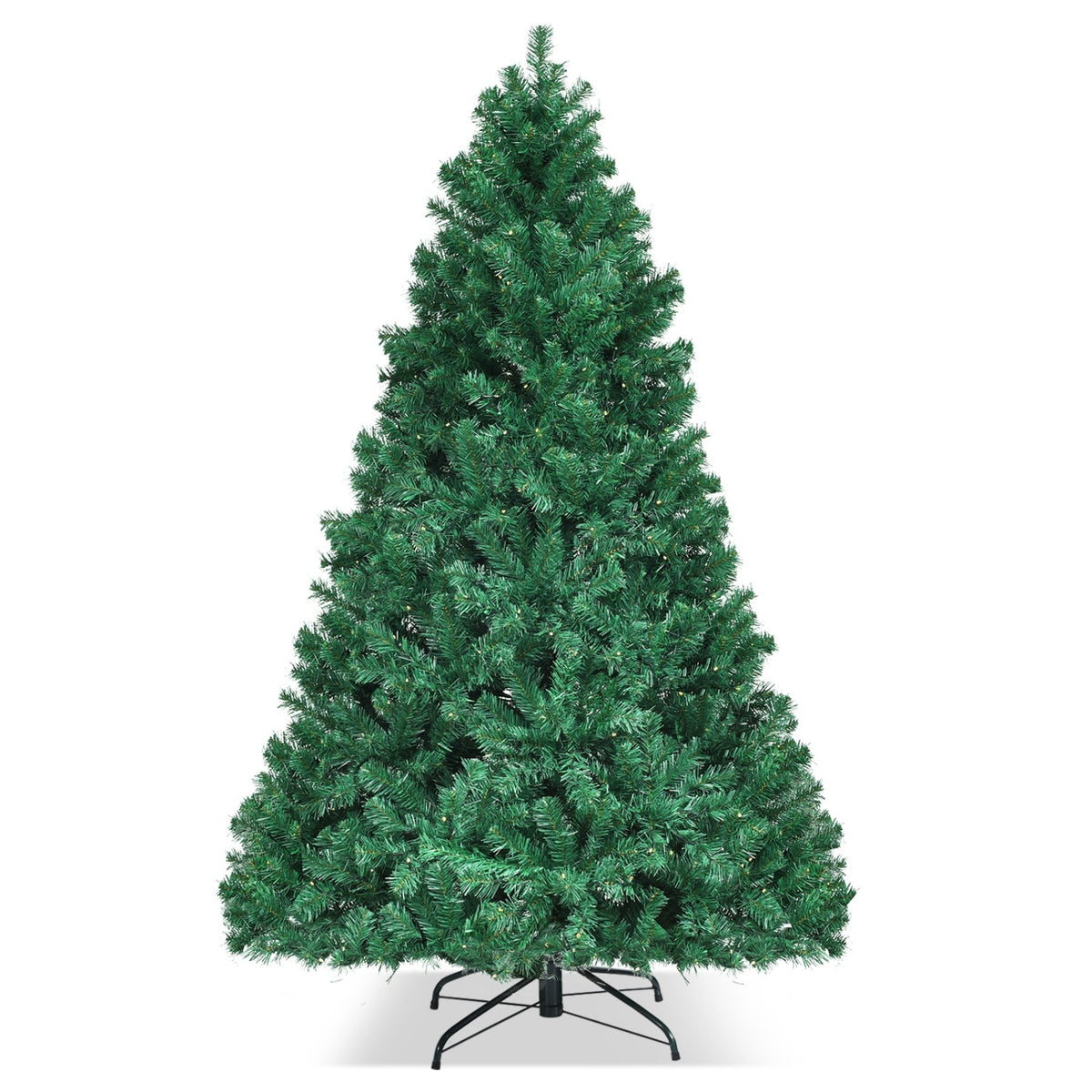 7.5 Feet PVC Artificial Christmas Tree with LED Lights-7.5 ft - FINAL SALE