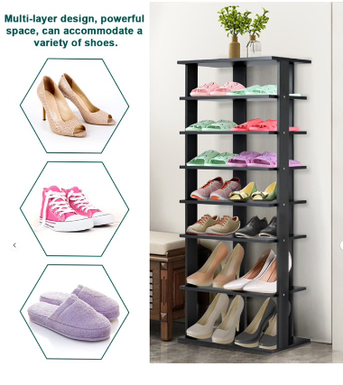 7 Tiers Vertical Shoe Rack - scratch & dent