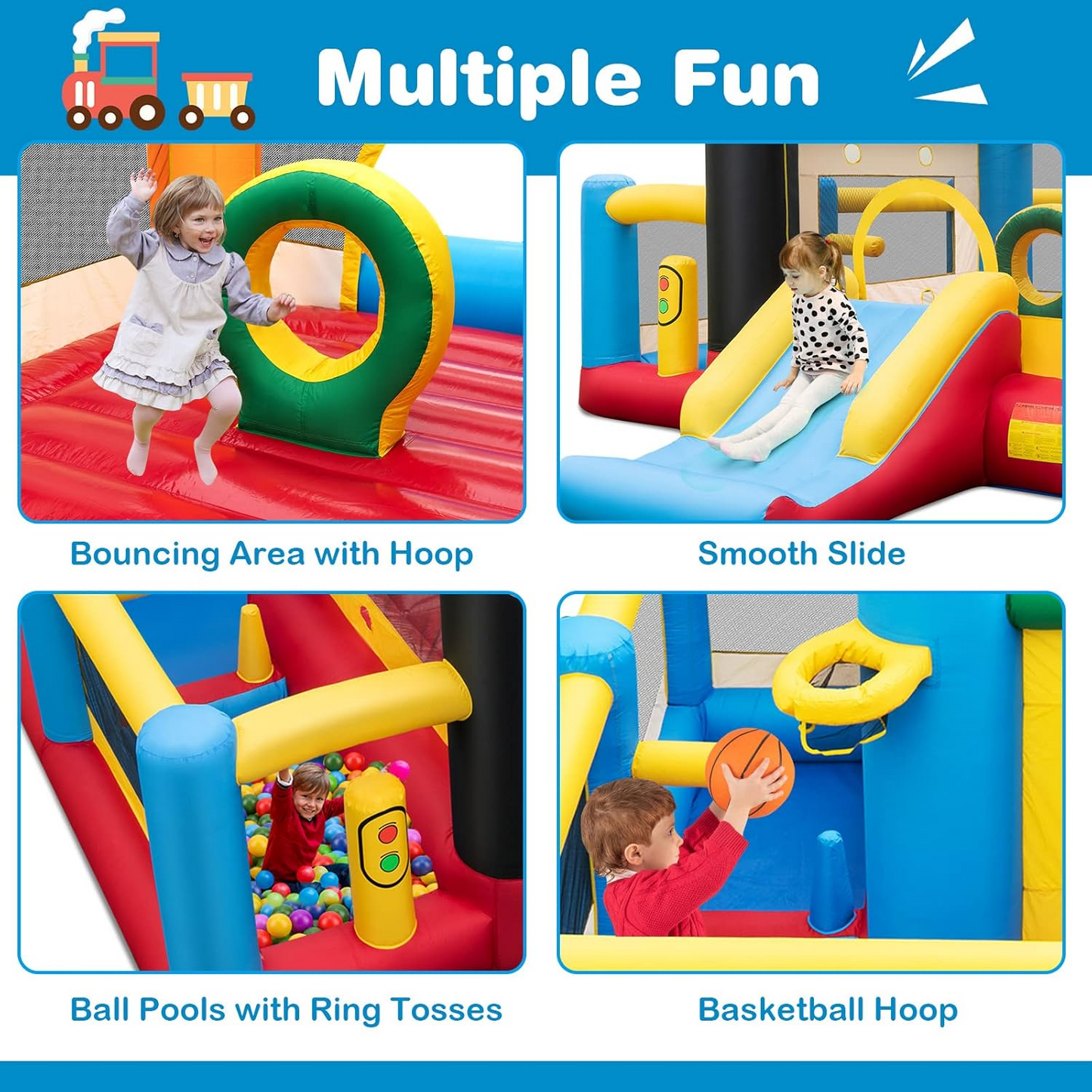 Inflatable Bounce House, with blower included, customer return, very clean, please see desc