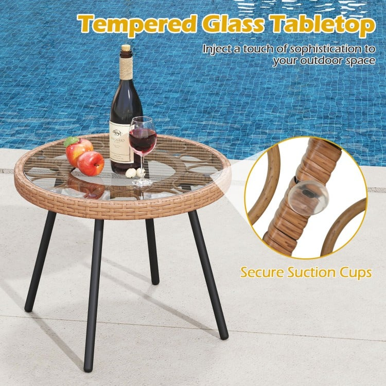3 Piece Patio Bistro Set with Heavy Duty Metal Frame, fully assembled