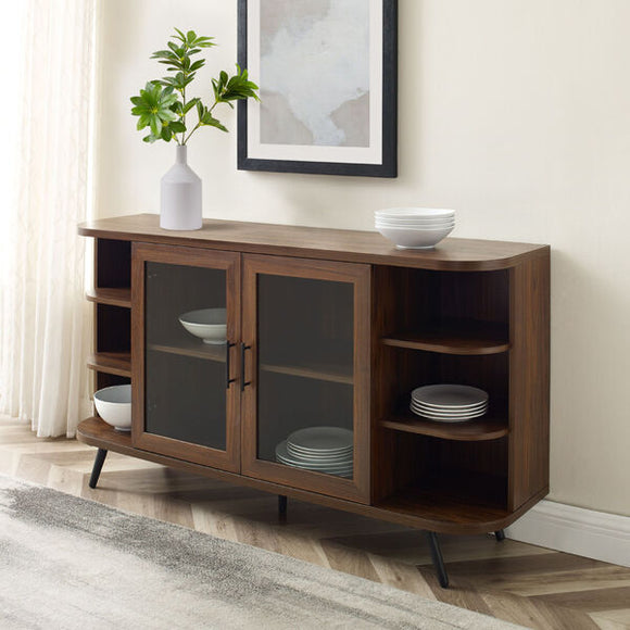 58`` Franny Dark Walnut Sideboard, fully assembled in store