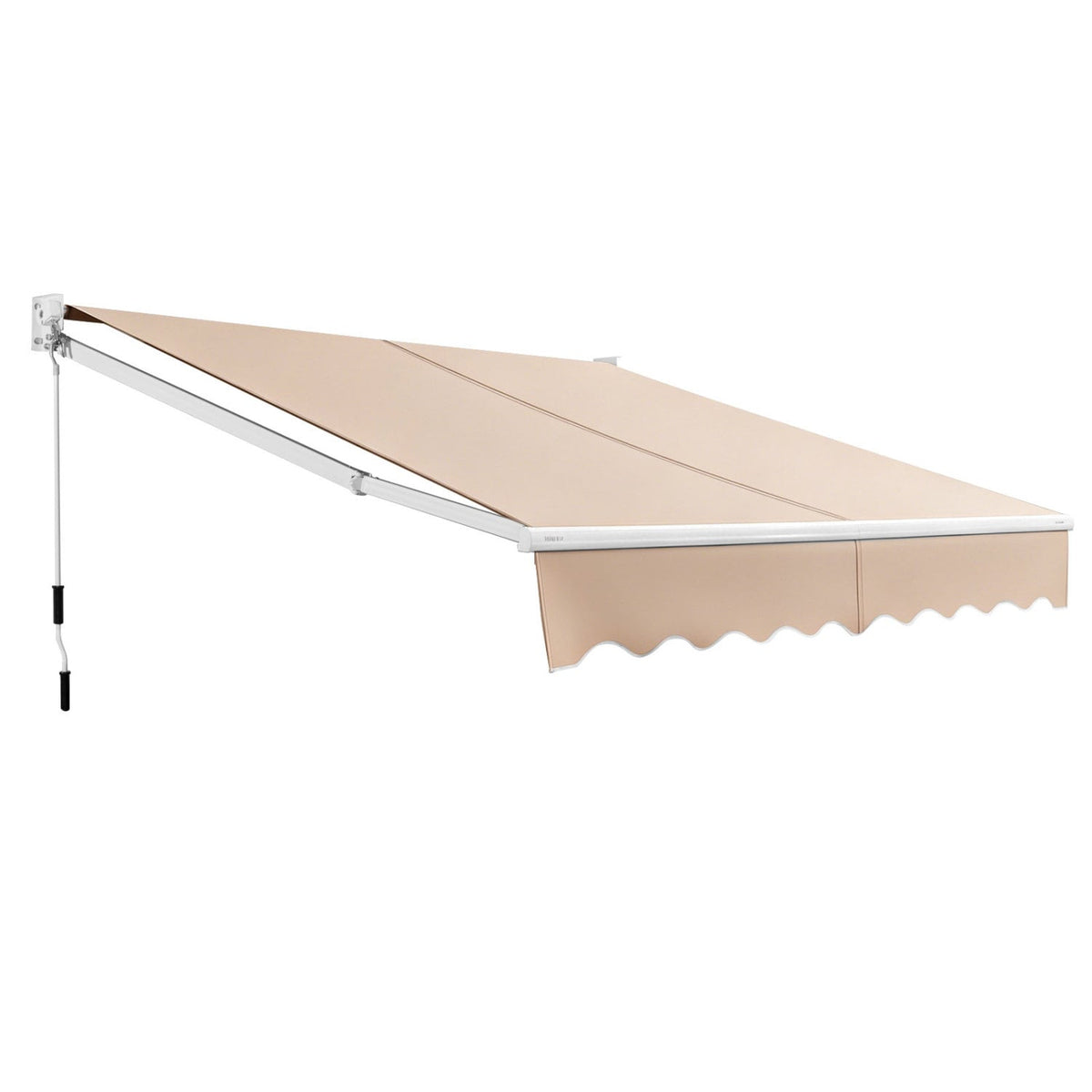 TEST NOT FOR SALE 8FT × 6.5FT Retractable Aluminum Patio Sun Awning-Beige