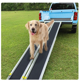 SPECIAL, Up to 7 feet, Adjustable Reverseable  Aluminum Ramp, with safety channels on one side (Copy)