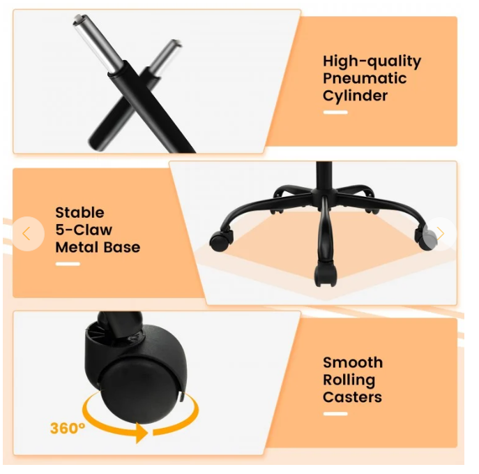 High Back Ergonomic Executive Chair with Thick Headrest Cushion-Black, assembled