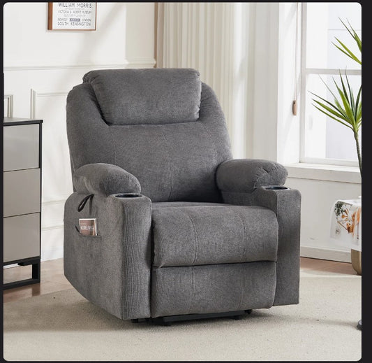 SPECIAL - Teremba Upholstered Lift Assist Power Recliner Massage Chair