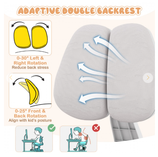 SPECIAL - Kids Study Chair (Scratch and Dent)