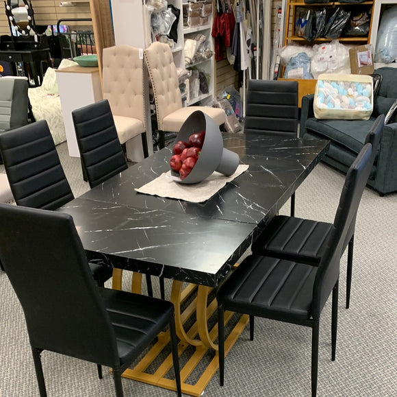 63`` dining table, chairs not included