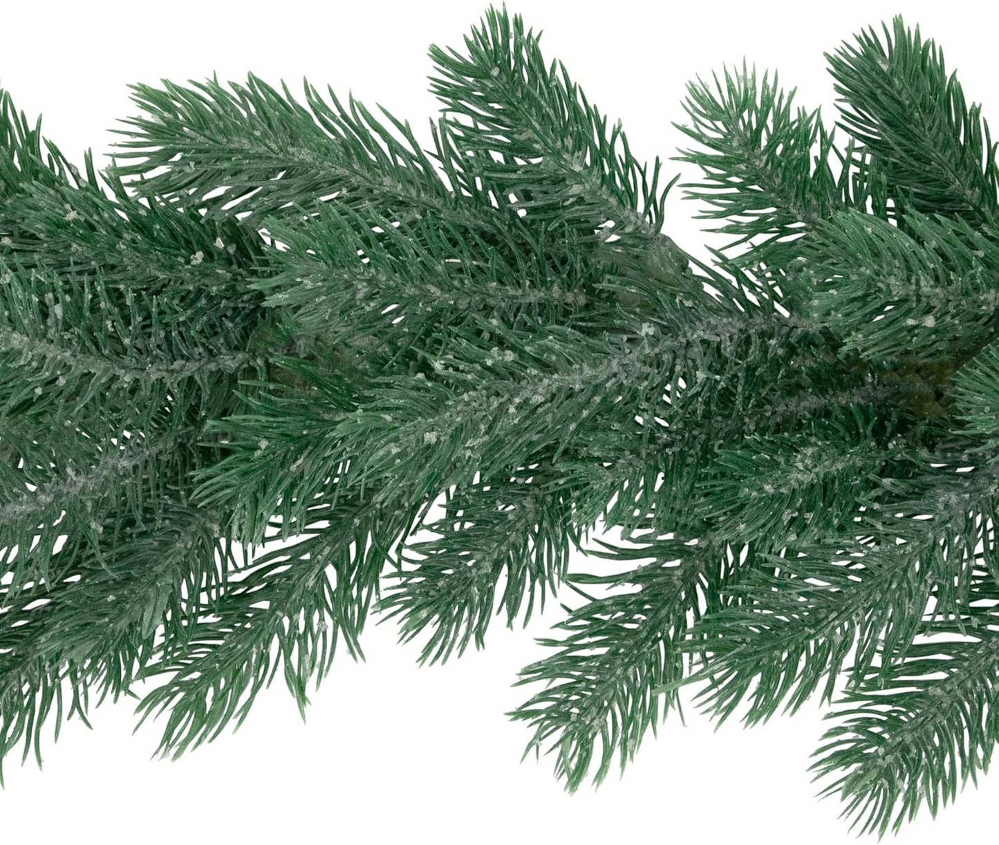 Northlight 76" x 7" Frosted and Dusted Green Pine Artificial Christmas Garland - Unlit