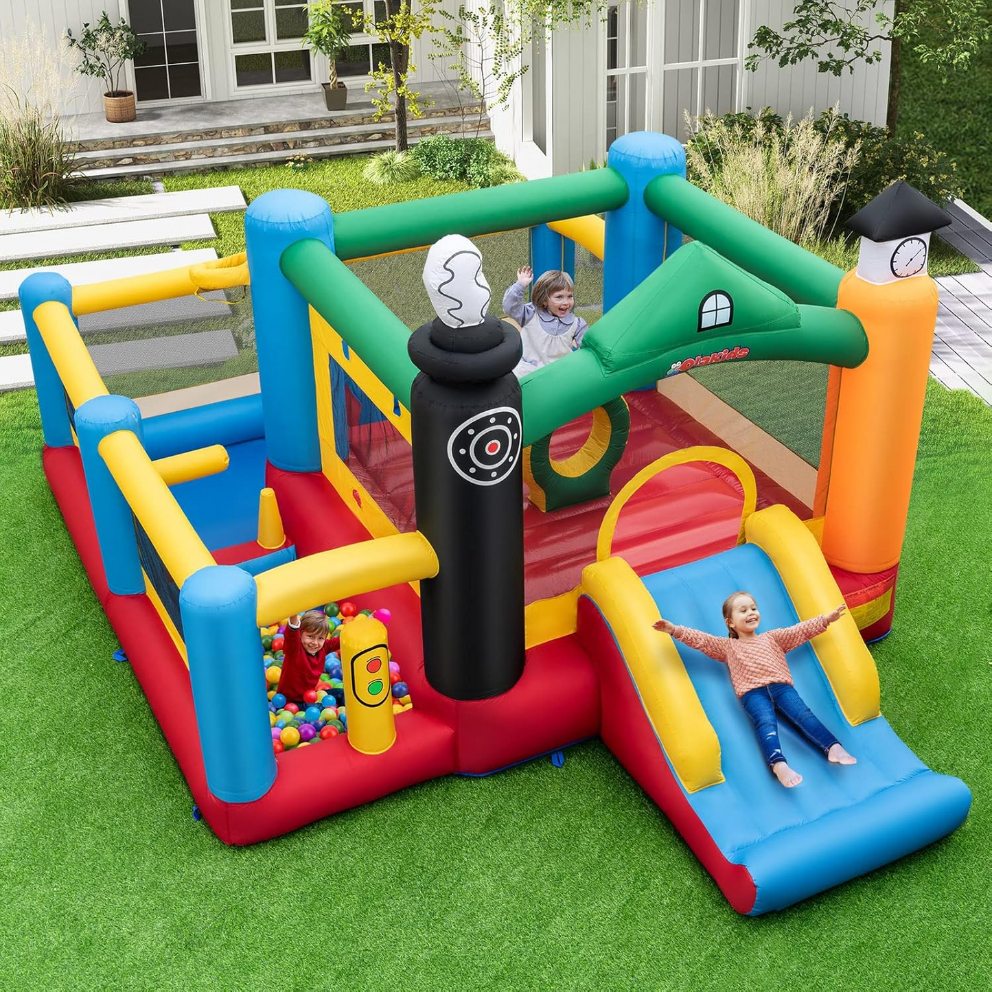Inflatable Bounce House, with blower included, customer return, very clean, please see desc
